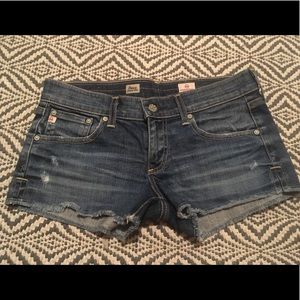 AG Adriano Goldschmied denim cut-off shorts